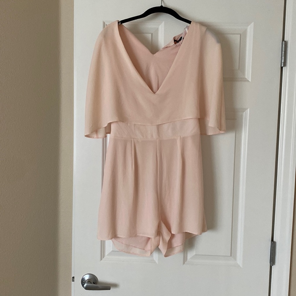 New Look V neck romper with cape